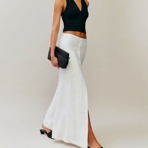 Reformation White Maxi Skirt